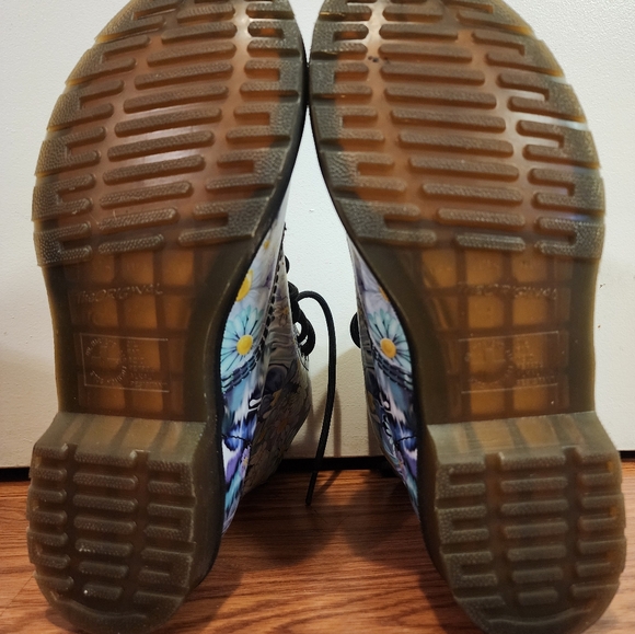 Dr Martens Blue Drippy Floral Boots SIZE 8 - Picture 4 of 5